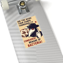 Load image into Gallery viewer, Plague Doctor Soviet Propaganda: Wash Your Hands! (Translated) - Sticker
