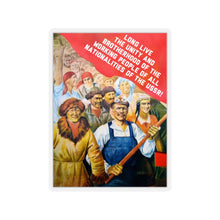 Load image into Gallery viewer, Multinational Soviet Propaganda: Brotherhood and Unity (Translated) - Sticker