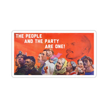 Load image into Gallery viewer, People & Party Soviet Propaganda: Lenin and the People (Translated) - Sticker