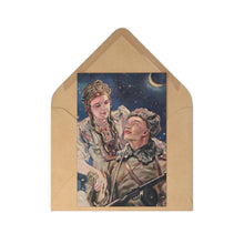 Load image into Gallery viewer, Novy God - Soviet New Year's Card - Snow Maiden & Soldier