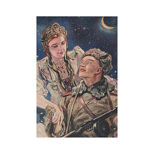 Load image into Gallery viewer, Novy God - Soviet New Year's Card - Snow Maiden & Soldier