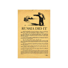 Load image into Gallery viewer, Russia Did It leaflet, February 1919