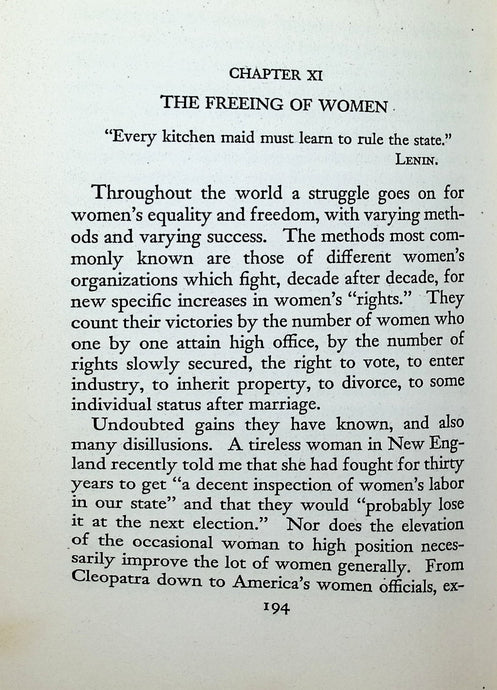 The Freeing Of Women - Chapter from This Soviet World, Anna Louise Strong 1936