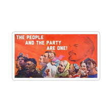 Load image into Gallery viewer, People &amp; Party Soviet Propaganda: Lenin and the People (Translated) - Sticker
