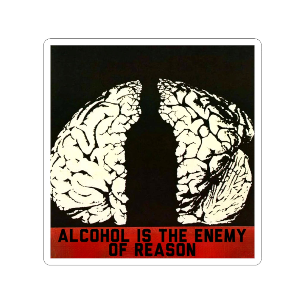 Anti-Drunkenness Soviet Propaganda: Enemy Of Reason (Translated) - Sticker