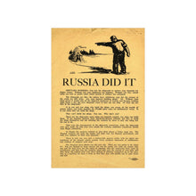 Load image into Gallery viewer, Russia Did It leaflet, February 1919
