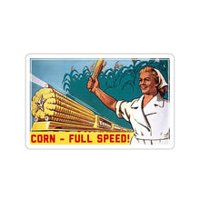 Load image into Gallery viewer, Corn - Full Speed Soviet Propaganda (Translated) - Sticker
